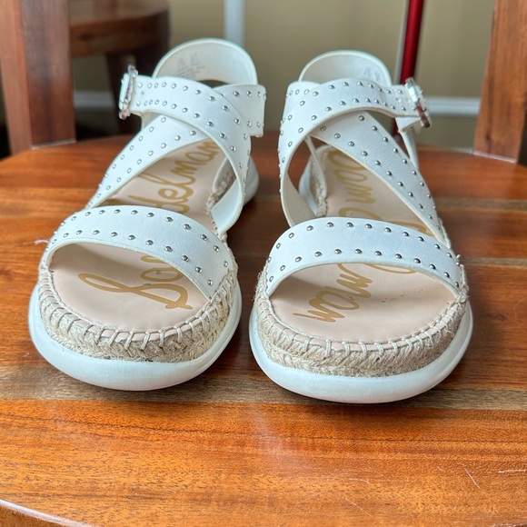 Sam Edelman Bright White Janette Criss-Cross Sandals - Picture 11 of 13